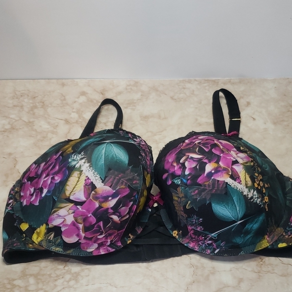 Cacique Boost Balconette Black Lace Bra